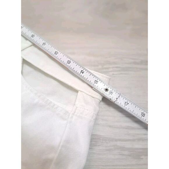 Womens FUTURE COLLECTIVE 8 Alani Noelle White Denim Jeans Waist Cutout Straight - Picture 6 of 9